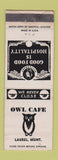 Matchbook Cover - Owl Cafe Laurel MT