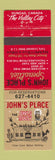 Matchbook Cover - John's Place Owls Roost Dundas ON owl