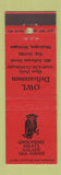 Matchbook Cover - Owl Deli Muskegon MI