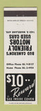 Matchbook Cover - Bud Cameron's Used Cars