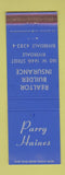 Matchbook Cover - Parry Haines Real Estate Insurance Riverdale IL WEAR