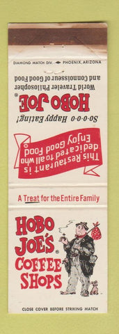Matchbook Cover - Hobo Joe's Coffee Shops Tucson Phoenix AZ WORN