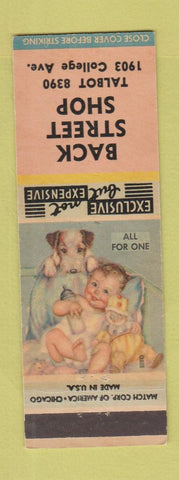 Matchbook Cover - Back Street Shop