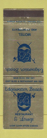 Matchbook Cover - Edgewater Beach Restaurant Motel St Petersburg FL