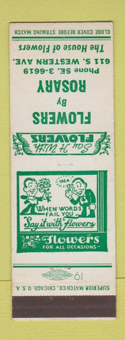 Matchbook Cover - Flowers by Rosary