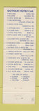 Matchbook Cover - Gotham Hotels CHAIN