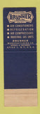 Matchbook Cover - Brunner Air Conditioning Refrigeration Utica NY