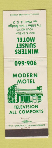Matchbook Cover - Winter Sunset Motel