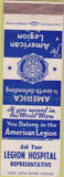 Matchbook Cover - Matchbook Cover American Legion Legion Hospital rep WEAR