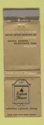 Matchbook Cover - Salem House St Louis MO WORN