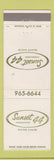 Matchbook Cover - Sunset 44 Restaurant St Louis MO