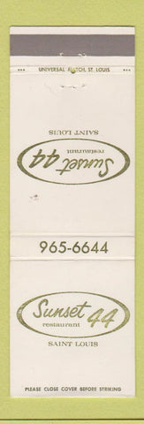 Matchbook Cover - Sunset 44 Restaurant St Louis MO