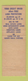 Matchbook Cover - Allis Chalmers Tractors Credit Union 25th