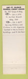 Matchbook Cover - ABC Fort McNair Credit Union