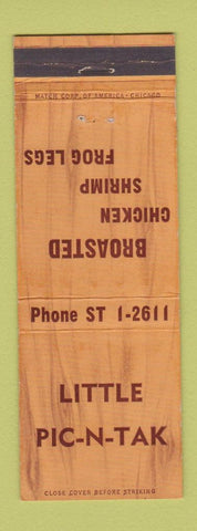 Matchbook Cover - Little Pic N Tak Restaurant WEAR Utica? MI
