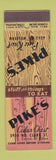 Matchbook Cover - Pike's Cedar Chest Restauratn feature