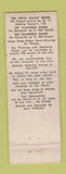 Matchbook Cover - Chalet Restaurant Dillsburg PA