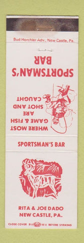 Matchbook Cover - Sportsman's Bar New Castle PA WEAR