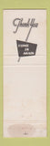 Matchbook Cover - Sportsman's Bar New Castle PA WEAR