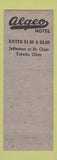 Matchbook Cover - Algeo Nite Grill Toledo OH ADVANCE WORN