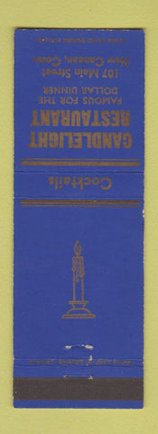 Matchbook Cover - Candlelight Restaurant New Canaan CT