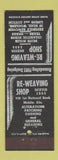 Matchbook Cover - Re Weaving Shop Fur Repair Mobile AL