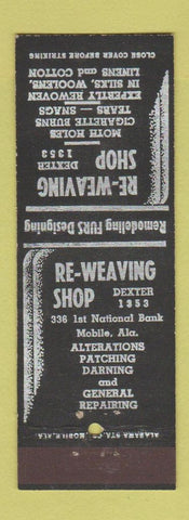 Matchbook Cover - Re Weaving Shop Fur Repair Mobile AL