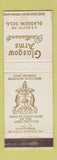 Matchbook Cover - Glasgow Arms Restaurant Glasgow DE WEAR