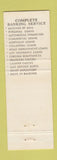 Matchbook Cover - Mid Valley State Bank TX