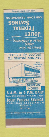 Matchbook Cover - Joliet Federal Savings and Loan IL