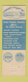 Matchbook Cover - Joliet Federal Savings and Loan IL