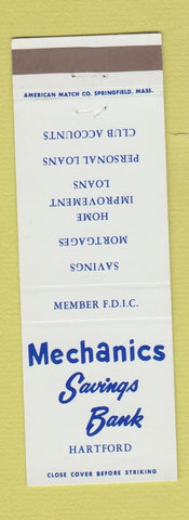 Matchbook Cover - Mechanics Savings Bank Hartford CT