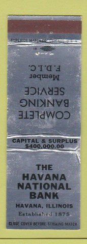 Matchbook Cover - Havana National Bank IL WORN