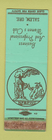 Matchbook Cover - Business Professional Women's Club Salem OR WORN