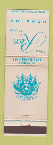 Matchbook Cover - Rice Hotel Houston TX WEAR