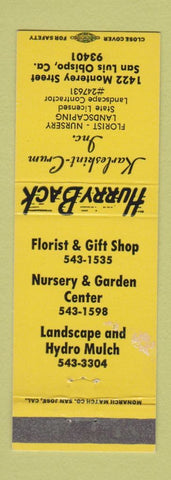 Matchbook Cover - Karleskint Crum Flowers Nursery San Luis Obispo CA WEAR