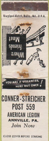Matchbook Cover - Matchbook Cover American Legion Annville PA POOR