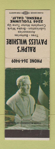 Matchbook Cover - Ralph's Payless Wilshire Tires Fresno CA WEAR