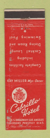 Matchbook Cover - Cabrillo House Los Angeles CA WORN