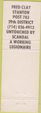 Matchbook Cover - Matchbook Cover American Legion Stanton CA election