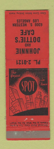 Matchbook Cover - Johnnie and Dottie's Cafe Los Angeles CA