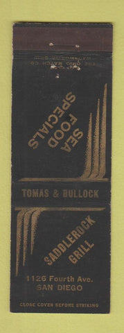 Matchbook Cover - Saddlerock Grill San Diego CA WEAR