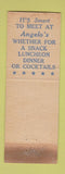 Matchbook Cover - Angelo's Restaurant Los Angeles CA WORN