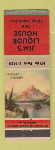 Matchbook Cover - Jim's Liquor House Chicago IL