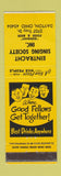 Matchbook Cover - Eintracht Singing Society Dayton OH YELLOW