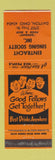 Matchbook Cover - Eintracht Singing Society Dayton OH ORANGE