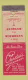 Matchbook Cover - Pop Gersten's Restaurant Long Beach CA WORN