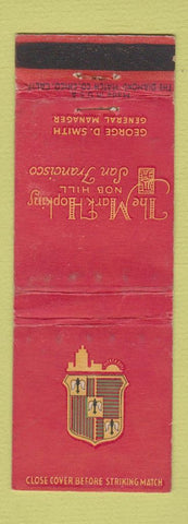 Matchbook Cover - Mark Hopkins Hotel San Francisco CA WORN
