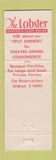 Matchbook Cover - The Lobster restaurant New York City