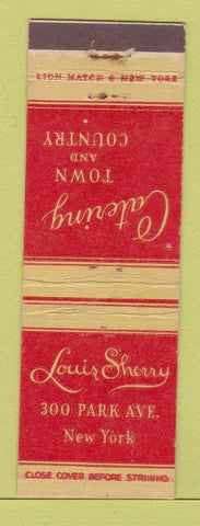 Matchbook Cover - Louis Sherry New York City WEAR